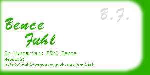 bence fuhl business card